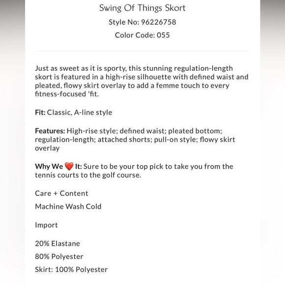 Free People FP Movement Swing of Things Skort in White - Picture 4 of 6